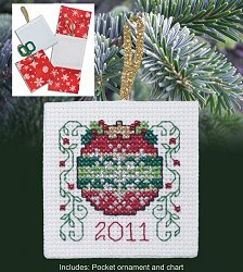 click here to view larger image of Christmas Pocket Ornament - 2011 Ornament (chart)