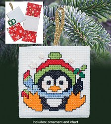 click here to view larger image of Christmas Pocket Ornament - Christmas Penguin (chart)