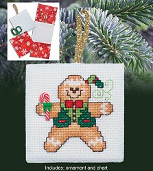 click here to view larger image of Christmas Pocket Ornament - Ginger Boy (chart)