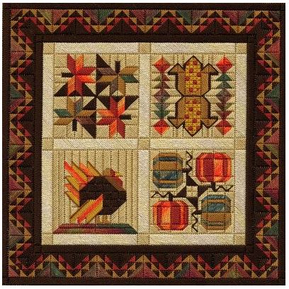click here to view larger image of Thanksgiving Barn Quilts (counted canvas chart)