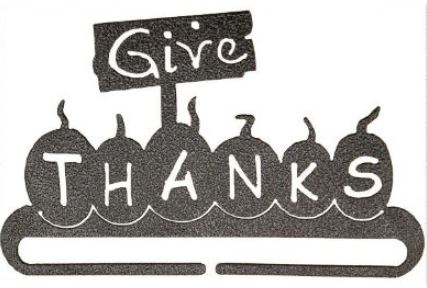 click here to view larger image of Give Thanks Split Bottom - Charcoal 6in (accessory)