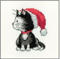 click here to view larger image of Black and White Christmas Kitten (chart)