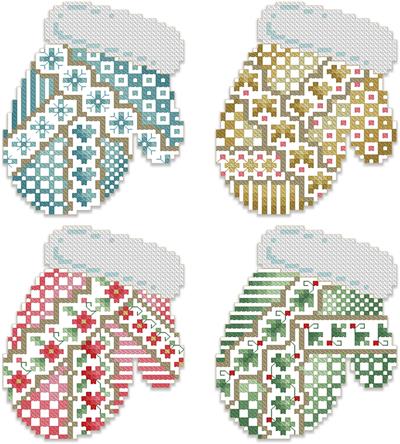 click here to view larger image of Crazy Mittens Ornaments (chart)