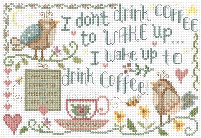 click here to view larger image of Early Bird Coffee - Gail Bussi (counted cross stitch kit)