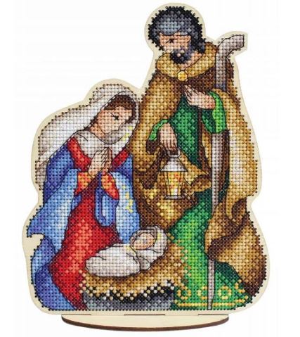 Holy Family - click here for more details about counted cross stitch kit