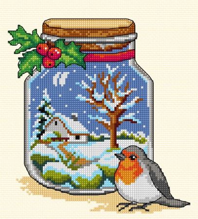 click here to view larger image of Winter Jar (counted cross stitch kit)