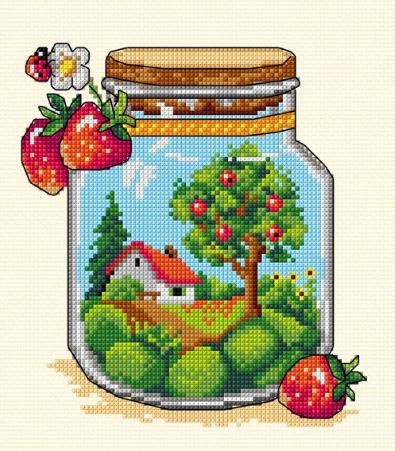 click here to view larger image of Summer Jar (counted cross stitch kit)