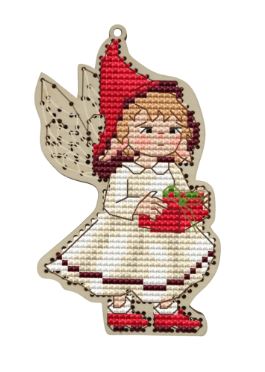 Fairy with Red Hat - click here for more details about counted cross stitch kit