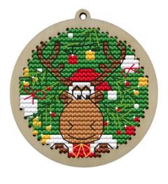 click here to view larger image of Christmas Ball - Deer (counted cross stitch kit)