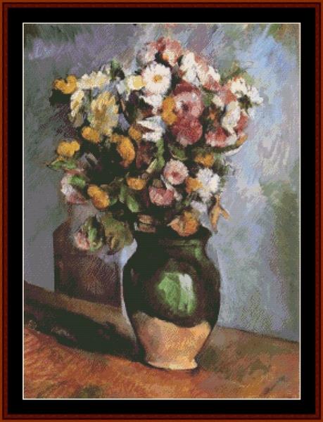 click here to view larger image of Flowers in a Olive Jar - Paul Cezanne (chart)