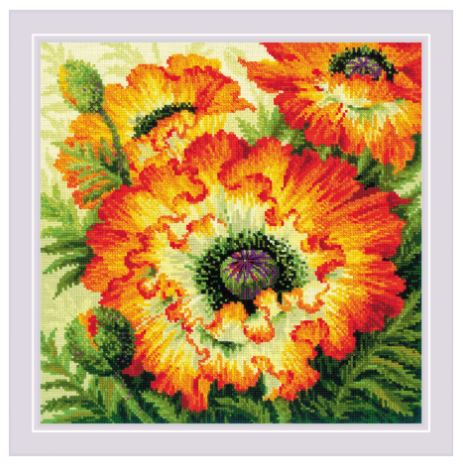 click here to view larger image of Fire Poppies (counted cross stitch kit)