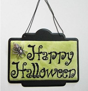 click here to view larger image of Happy Halloween Plaque   (chart)