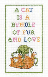 click here to view larger image of Bundle of Fur (counted cross stitch kit)