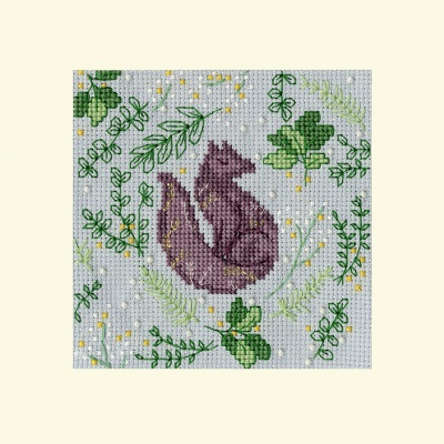 click here to view larger image of Scandi Fox - Christmas Card (counted cross stitch kit)