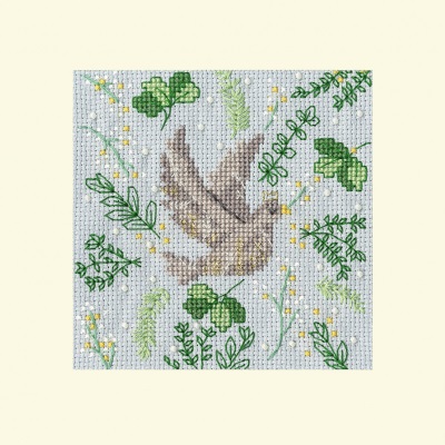 click here to view larger image of Scandi Dove - Christmas Card (counted cross stitch kit)