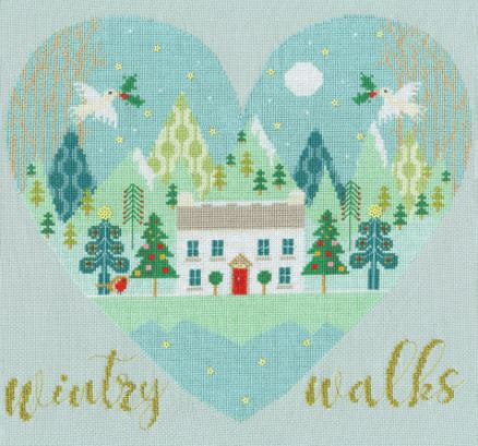 click here to view larger image of Wintry Walks - Wild at Heart (counted cross stitch kit)