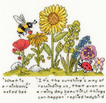 click here to view larger image of Rise & Shine - Ladybird & Bee (counted cross stitch kit)