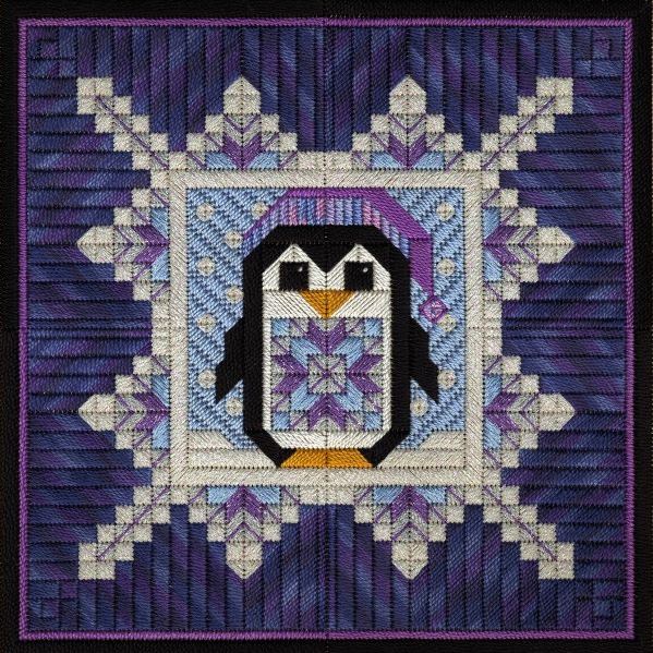 click here to view larger image of Quilted Penguin (counted canvas chart)