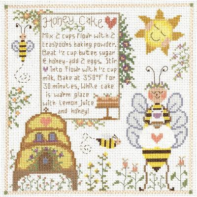 click here to view larger image of Queen Bee Cake - Gail Bussi (counted cross stitch kit)