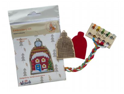 click here to view larger image of Red Christmas House  (counted cross stitch kit)
