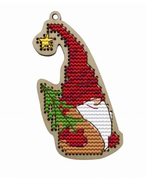 click here to view larger image of Gnome with Christmas Tree (counted cross stitch kit)