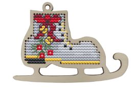 click here to view larger image of Grey Christmas Skate  (counted cross stitch kit)