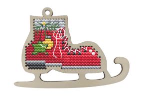 click here to view larger image of Red Christmas Skate  (counted cross stitch kit)