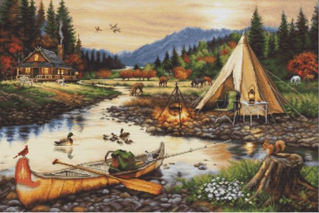 click here to view larger image of Gold Creek (counted cross stitch kit)