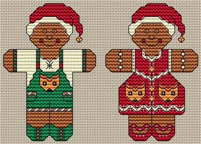 click here to view larger image of Fox Pocket Gingerbread Twins (chart)