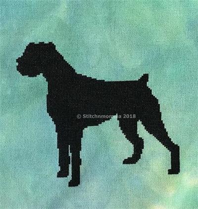 click here to view larger image of Dog Silhouette - Boxer (chart)