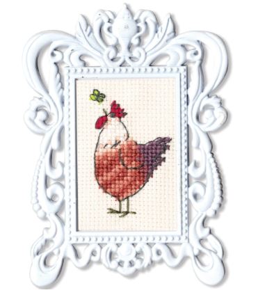 click here to view larger image of Cock with Butterfly (counted cross stitch kit)