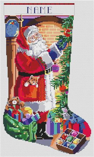 click here to view larger image of Santa with Tree Stocking (chart)