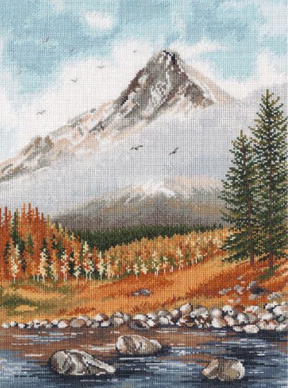click here to view larger image of Autumn in the Mountains (counted cross stitch kit)