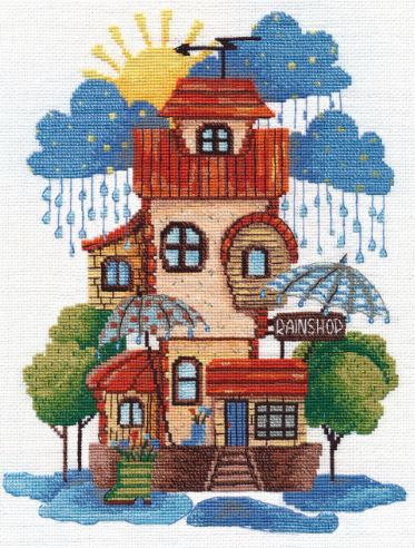 click here to view larger image of Rain Store (counted cross stitch kit)