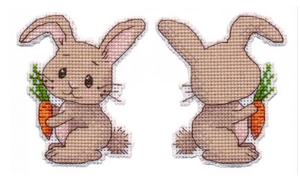 click here to view larger image of Christmas Tree Toy - Bunny (counted cross stitch kit)