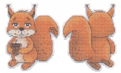click here to view larger image of Christmas Tree Toy - Squirrel (counted cross stitch kit)