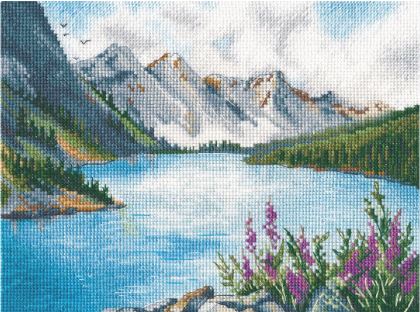 click here to view larger image of Mountain Lake (counted cross stitch kit)