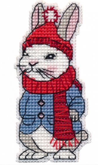 click here to view larger image of Rabbit Magnet  (counted cross stitch kit)