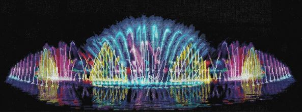 click here to view larger image of Singing Fountain (counted cross stitch kit)