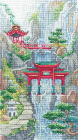 click here to view larger image of Waterfall Gate (counted cross stitch kit)
