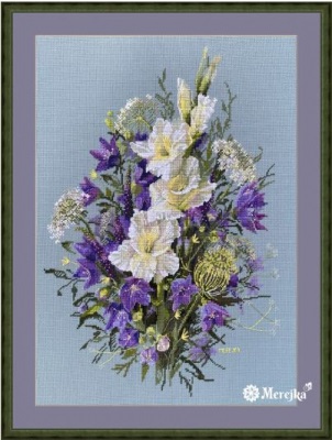 click here to view larger image of White Sword Lily (counted cross stitch kit)