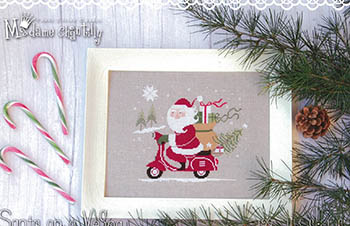 click here to view larger image of Santa on a Vespa (chart)