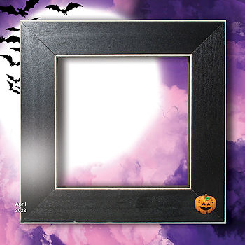 click here to view larger image of Button Frame - Jack O Lantern/Black (frame (ready made))