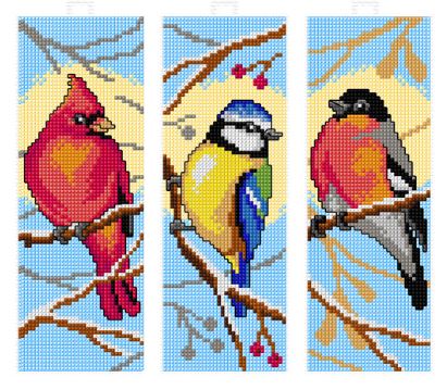 click here to view larger image of Bookmarks Birds - SA7680 (counted cross stitch kit)