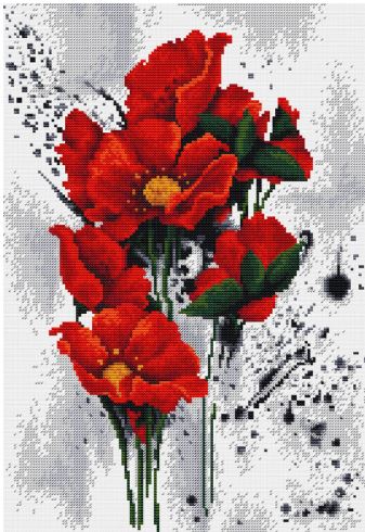 click here to view larger image of Poppies, The (counted cross stitch kit)