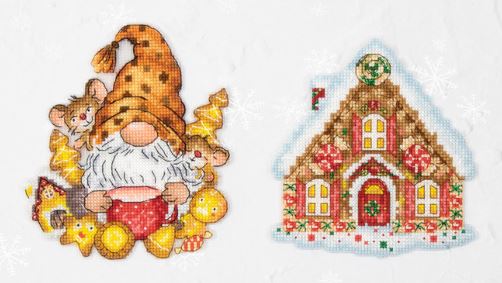 click here to view larger image of Gnome and the House, The (counted cross stitch kit)