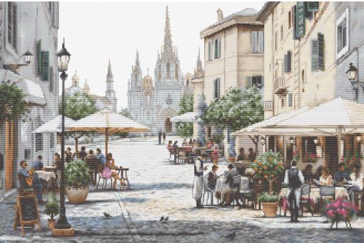 click here to view larger image of Barcelona Cathedral (counted cross stitch kit)