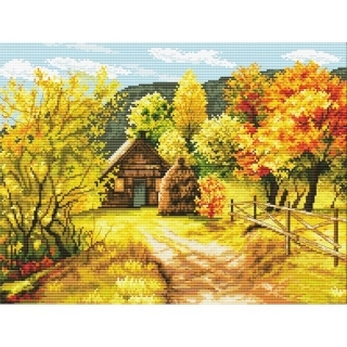 click here to view larger image of Autumn Gold of the Mountains (counted cross stitch kit)