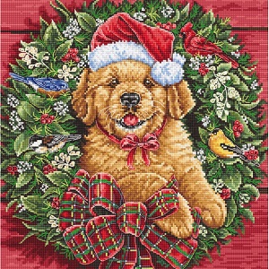 click here to view larger image of Christmas Puppy (counted cross stitch kit)