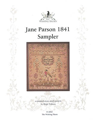 click here to view larger image of Jane Parson Sampler 1841 (chart)